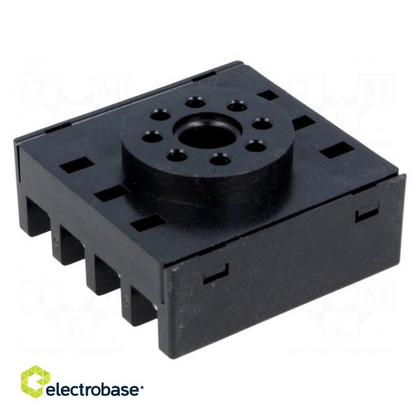 Relays accessories: socket | PIN: 8 | on panel | 6A | 250VAC | octal image 1
