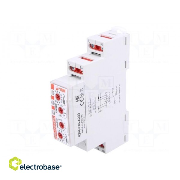 Module: current monitoring relay | AC current | 230VAC | DIN | SPDT фото 1
