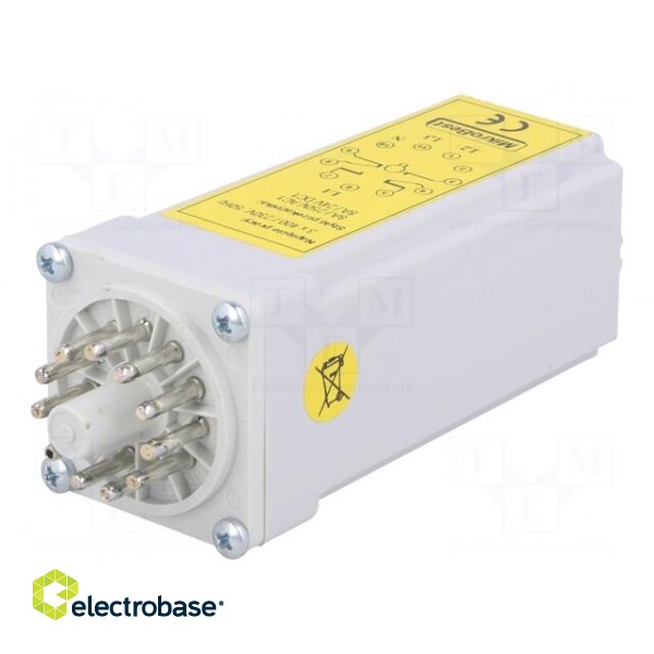 Module: voltage monitoring relay | 11pin socket | SPDT | 3x400VAC фото 1