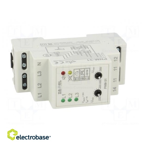 Voltage monitoring relay | 230/400VAC | for DIN rail mounting image 9