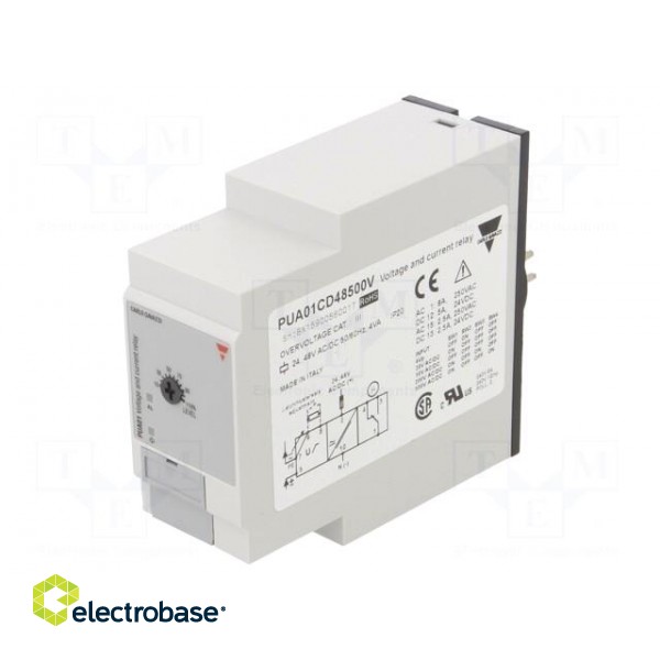 Module: voltage monitoring relay | 24÷48VAC | 24÷48VDC | socket image 1