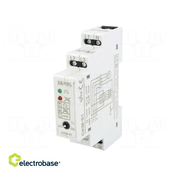 Module: voltage monitoring relay | DIN | SPST-NO | OUT 1: 250VAC/5A image 1
