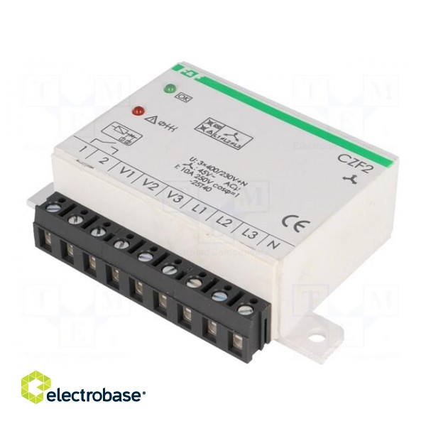 Module: voltage monitoring relay | screw | SPST-NO | 4s | IP20 image 1