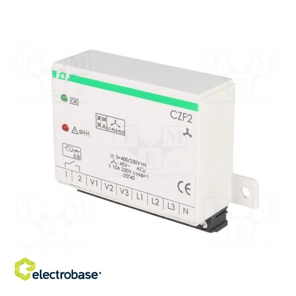 Module: voltage monitoring relay | screw | SPST-NO | 4s | IP20 фото 2