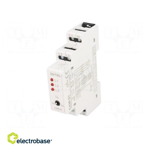 Module: voltage monitoring relay | for DIN rail mounting | 1÷5s image 2