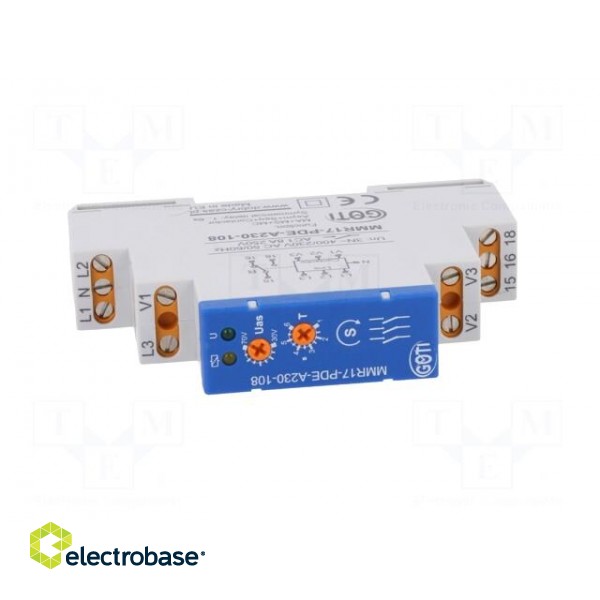 Module: voltage monitoring relay | DIN | SPST | IP20 | 3x230÷400VAC фото 9