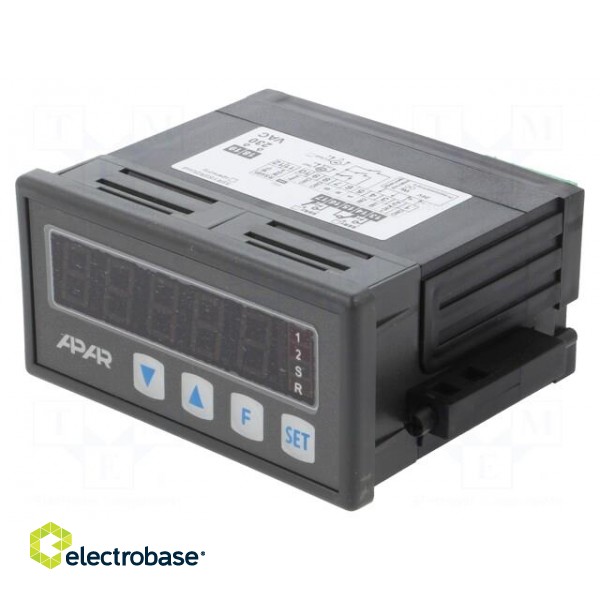 Counter: electronical | 5-digit LED | pulses/flow | SPDT | 230VAC image 1