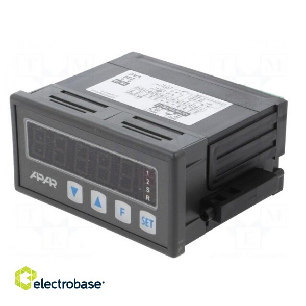 Counter: electronical | 5-digit LED | pulses/flow | SPDT | 230VAC фото 2