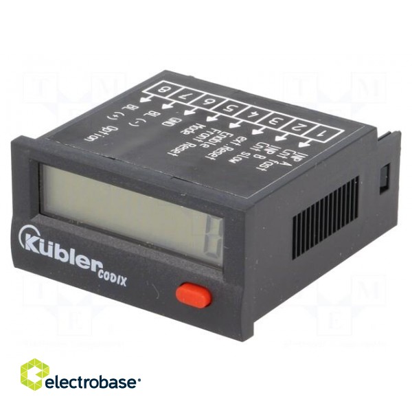 Counter: electronical | LCD | pulses | 99999999 | IP65 | IN 1: voltage image 1