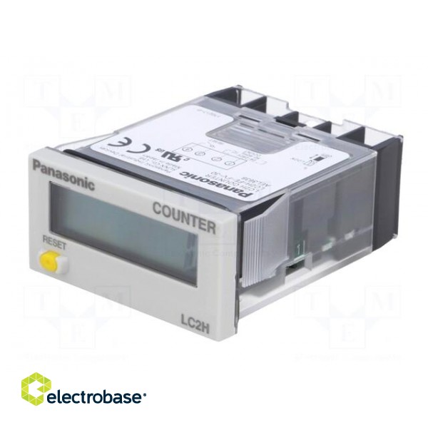 Counter: electronical | LCD | pulses | 99999999 | IP66 | IN 1: voltage paveikslėlis 2