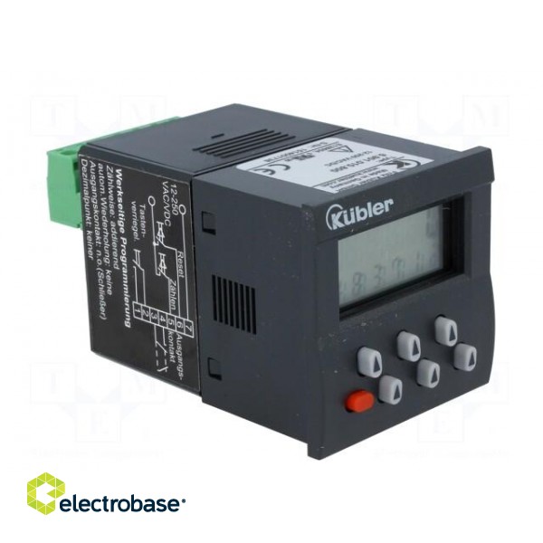Counter: electronical | LCD | pulses | 999999 | 250VAC/2A | IP65 image 8