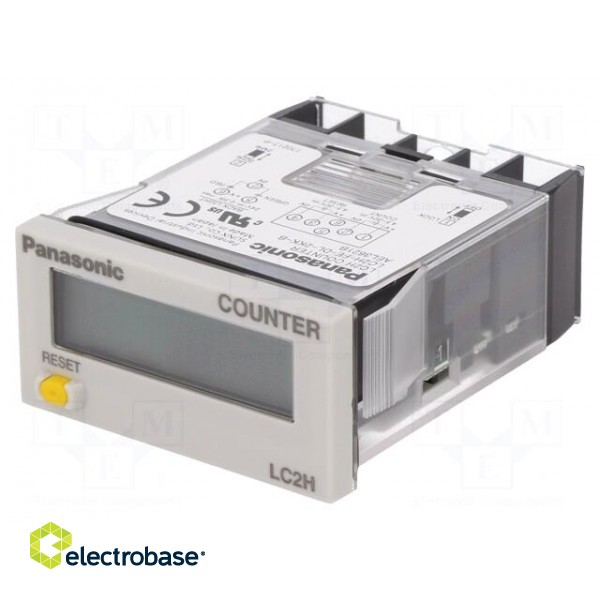 Counter: electronical | LCD | pulses | 99999999 | IP66 | on panel image 1