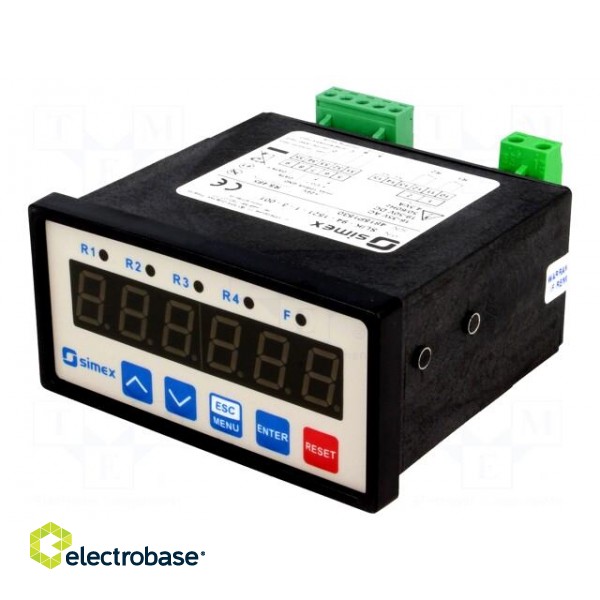Counter: electronical | LED | pulses | -99999÷999999 | supply | IP64 paveikslėlis 1