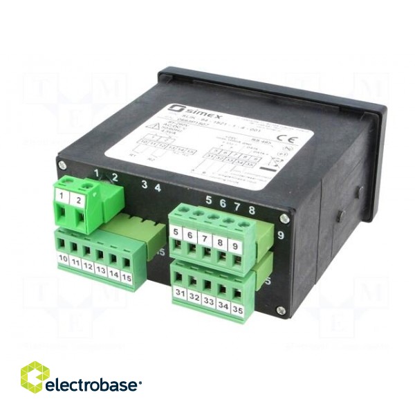 Counter: electronical | LED | pulses | -99999÷999999 | supply | IP64 paveikslėlis 6