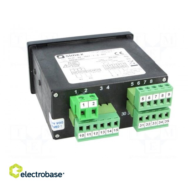 Counter: electronical | LED | pulses | -99999÷999999 | supply | IP64 paveikslėlis 5