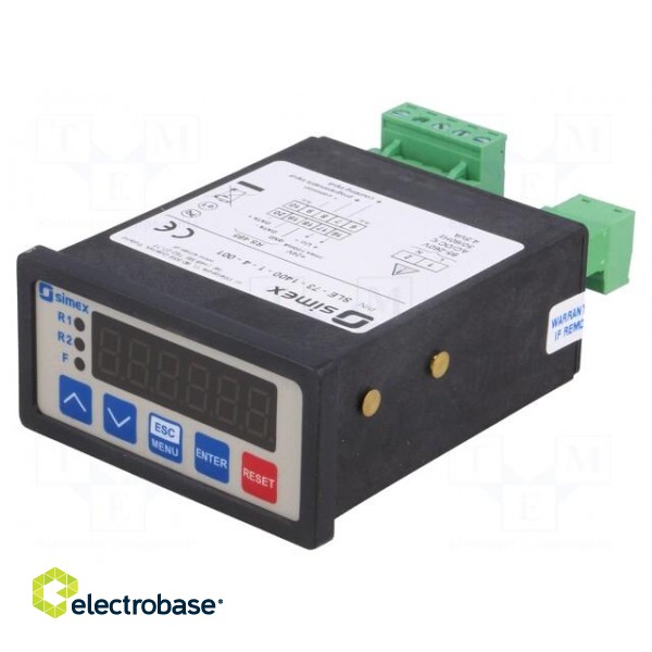 Counter: electronical | LED | pulses | 999999 | supply | IP65 | 85÷260VDC image 1