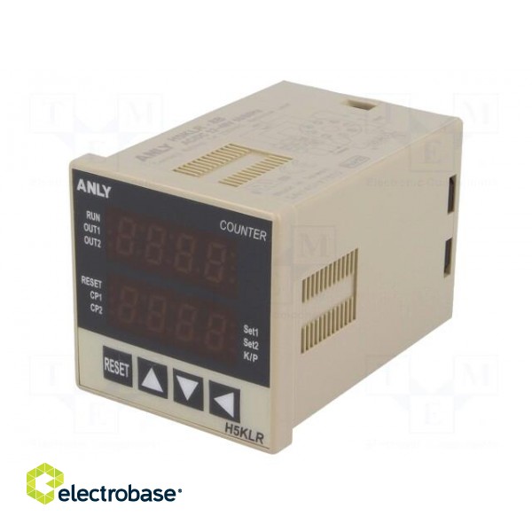 Counter: electronical | LED x2 | pulses | 9999 | SPST | IN 1: NPN,PNP image 1