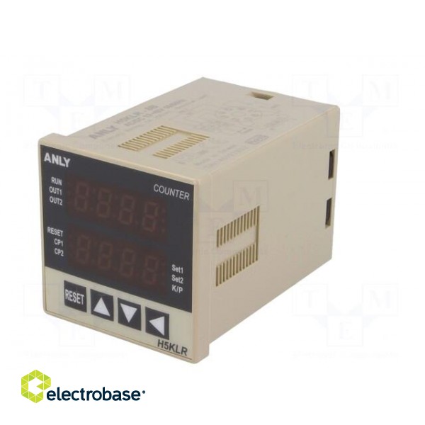 Counter: electronical | LED x2 | pulses | 9999 | SPST | IN 1: NPN,PNP paveikslėlis 2