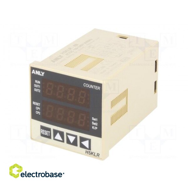 Counter: electronical | LED x2 | pulses | 9999 | SPST | IN 1: NPN,PNP