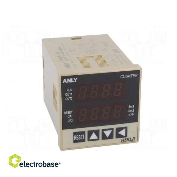 Counter: electronical | LED x2 | pulses | 9999 | SPST | IN 1: NPN,PNP image 9