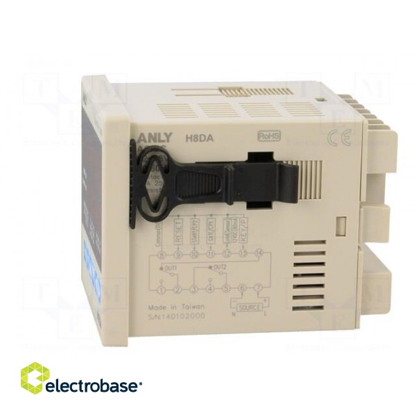 Counter: electronical | LED x2 | time/pulses | SPDT | OUT 1: 250VAC/5A image 3