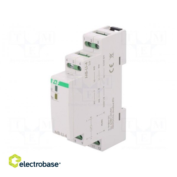 Counter: electronical | pulses | RS485 MODBUS RTU | IP20 | 18x65x90mm фото 1