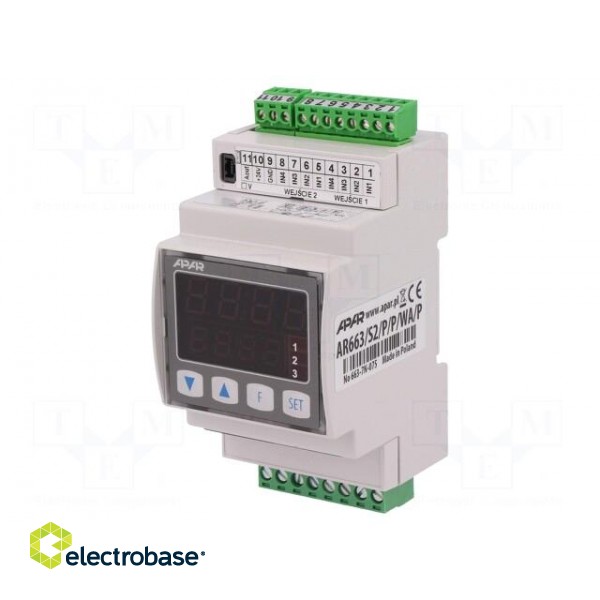 Module: dual channel regulator | relay | OUT 2: relay | DIN | 0÷50°C фото 1