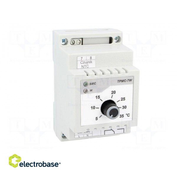 Module: regulator | NTC 47kOhm | temperature | NO,relay | DIN | 5÷35°C image 9