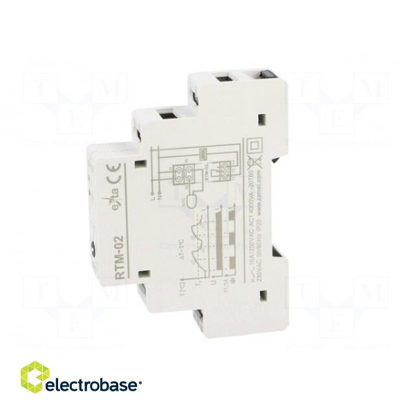 Module: regulator | NTC | temperature | Out: SPDT,relay | DIN | -10÷40°C фото 3