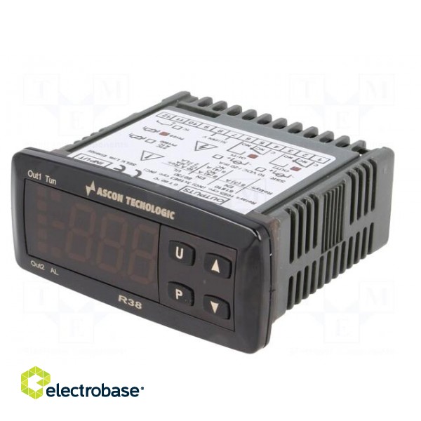 Module: regulator | Pt100 | temperature | SPDT | OUT 2: SPDT | on panel фото 2