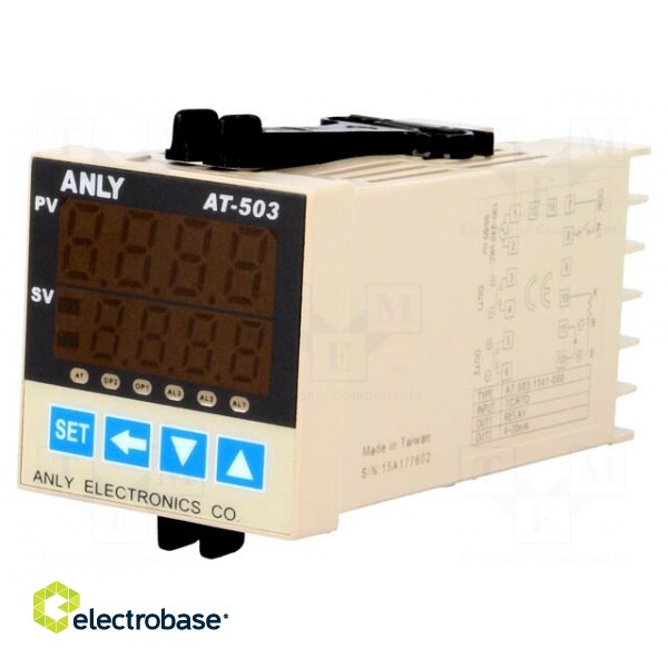 Module: regulator | temperature | SPST-NO | OUT 2: 4÷20mA | panel | IP20 фото 1