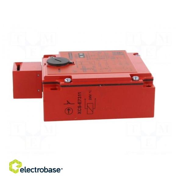 Safety switch: bolting | XCSE | NC + NO | IP67 | metal | red | 24VDC | 2kN image 3