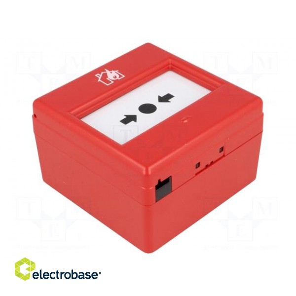 Safety switch: fire warning hand switch | CXM | SPDT | IP24 | ABS | red image 1