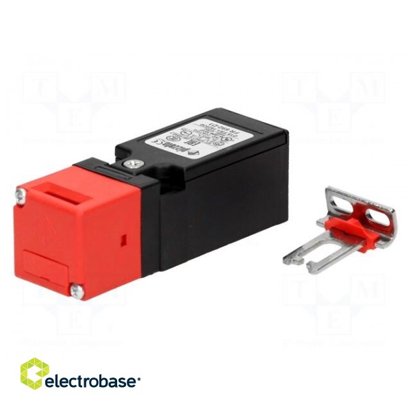 Safety switch: key operated | FR | NC + NO | IP67 | polymer | black,red image 1