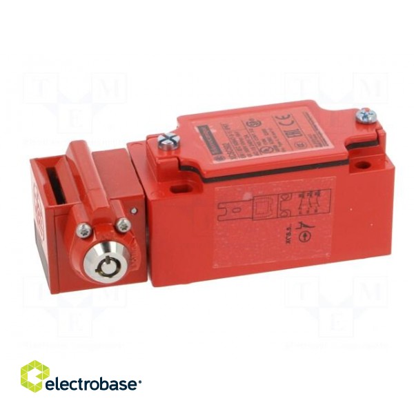 Safety switch: key operated | XCSC | NC + NO x2 | IP67 | metal | red image 3
