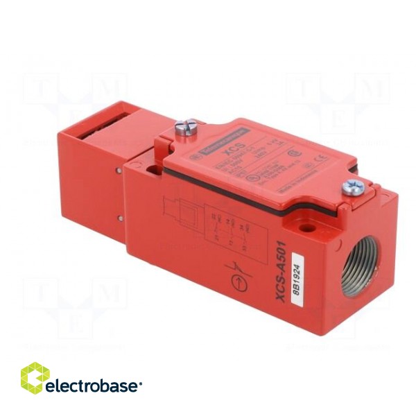 Safety switch: key operated | XCSA | NC + NO x2 | IP67 | metal | red image 4