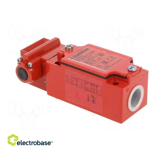 Safety switch: key operated | XCSB | NC x2 + NO | IP67 | metal | red фото 4