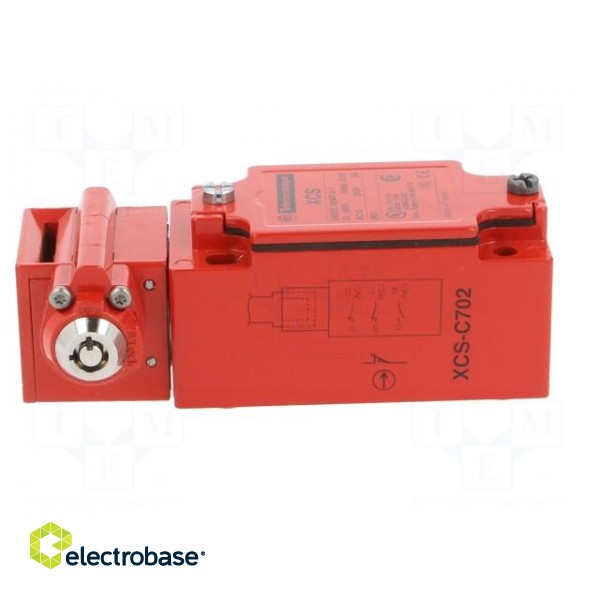 Safety switch: key operated | XCSC | NC x2 + NO | IP67 | metal | red image 3