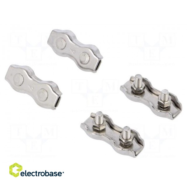 Rope clamp | ER1022, ER5018, ER6022 | stainless steel | 4pcs.