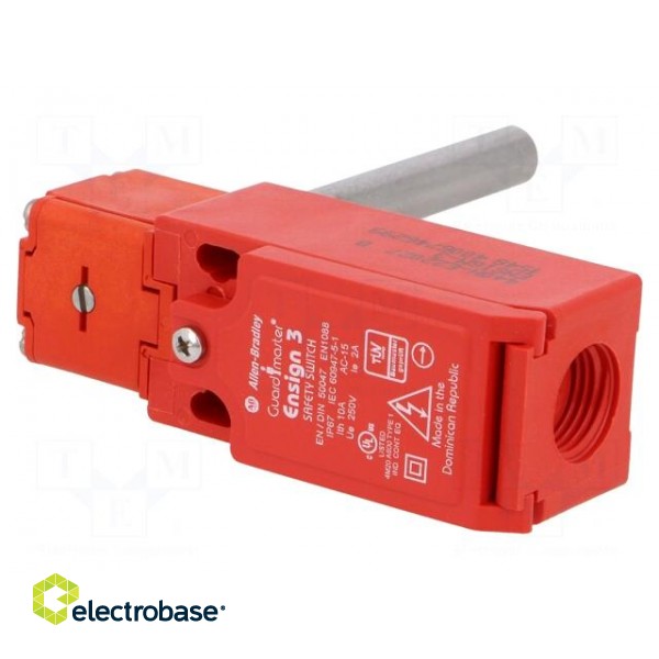 Safety switch: hinged | Series: ENSIGN | NC x2 | IP67 | -20÷80°C image 1