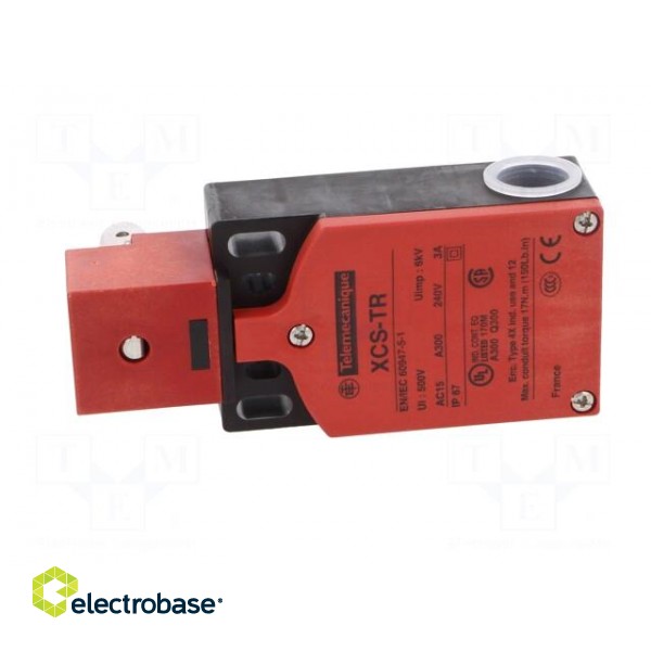 Safety switch: hinged | XCSTR | NC x2 + NO | IP67 | -25÷70°C | red image 3