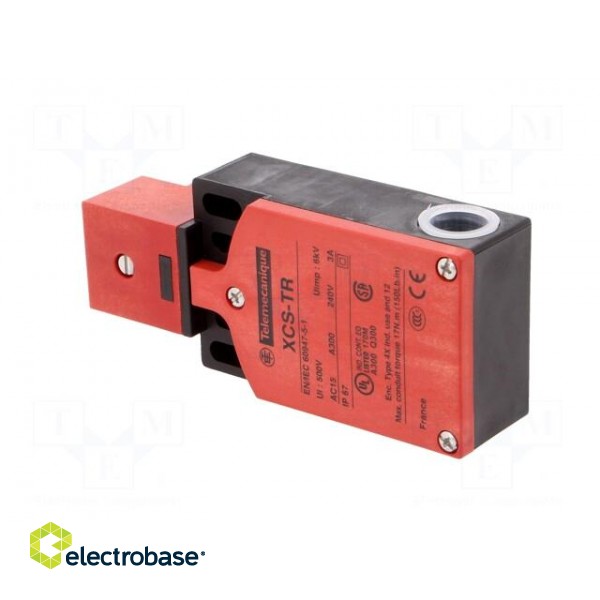 Safety switch: hinged | XCSTR | NC x2 + NO | IP67 | -25÷70°C | red paveikslėlis 4