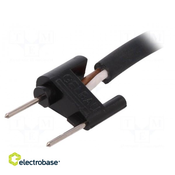 Cable with plug | 230VAC | 24VDC | -20÷55°C | 5m | black