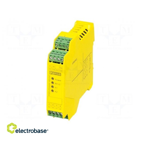 Module: safety relay | 230VAC | 230VDC | IN: 2 | for DIN rail mounting