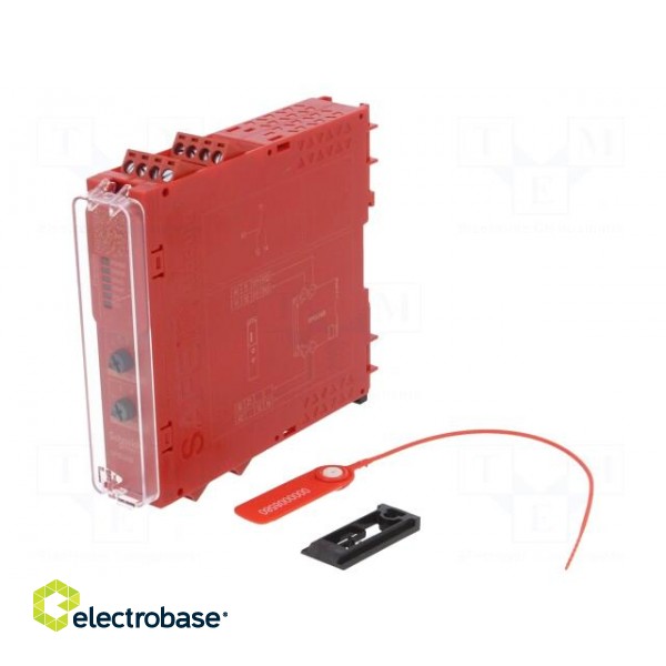 Module: safety relay | 24VAC | 24VDC | IN: 1 | for DIN rail mounting image 1