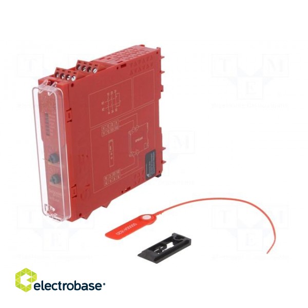 Module: safety relay | 24VAC | 24VDC | IN: 2 | for DIN rail mounting paveikslėlis 1