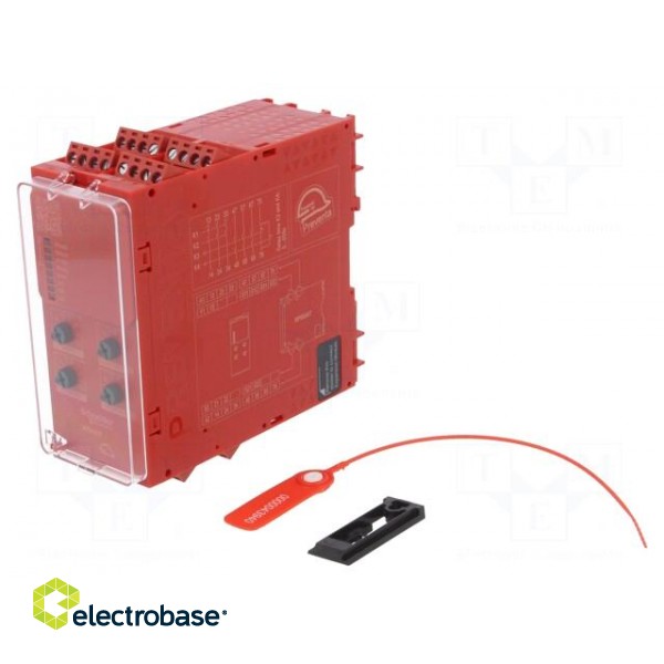 Module: safety relay | 24VAC | 24VDC | IN: 3 | for DIN rail mounting image 1