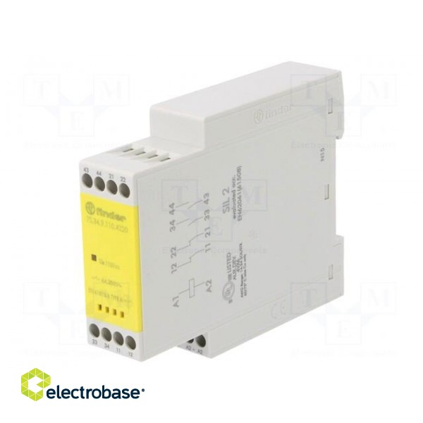 Module: safety relay | 7S | 110VDC | OUT: 4 | for DIN rail mounting image 1