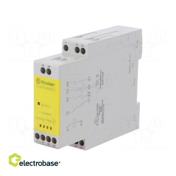 Module: safety relay | 7S | 24VDC | OUT: 3 | for DIN rail mounting paveikslėlis 1