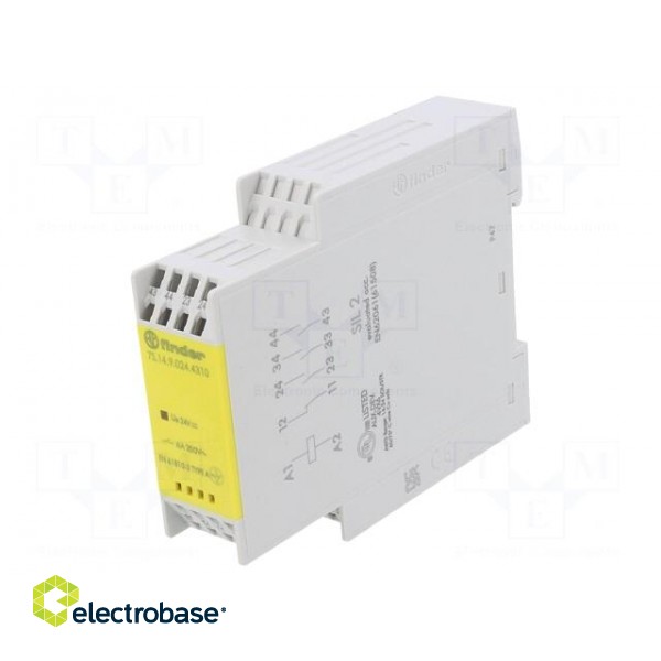 Module: safety relay | 7S | 24VDC | OUT: 4 | for DIN rail mounting image 1